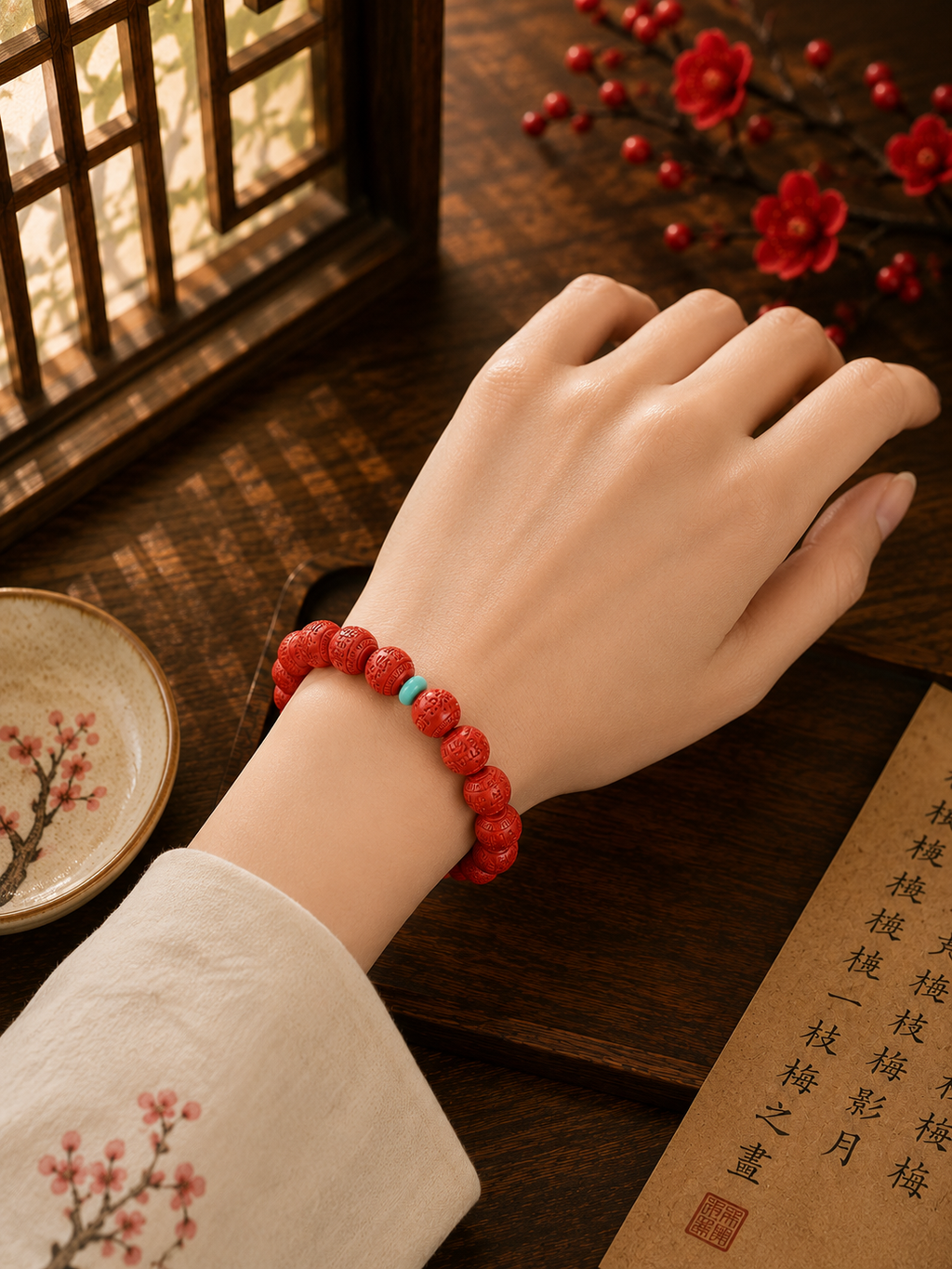 Achieve more Cinnabar Bracelet