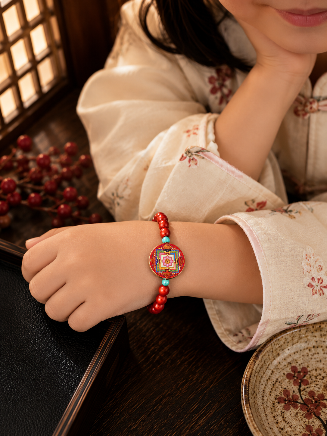 Scholar’s ascent Cinnabar Bracelet Nacklace